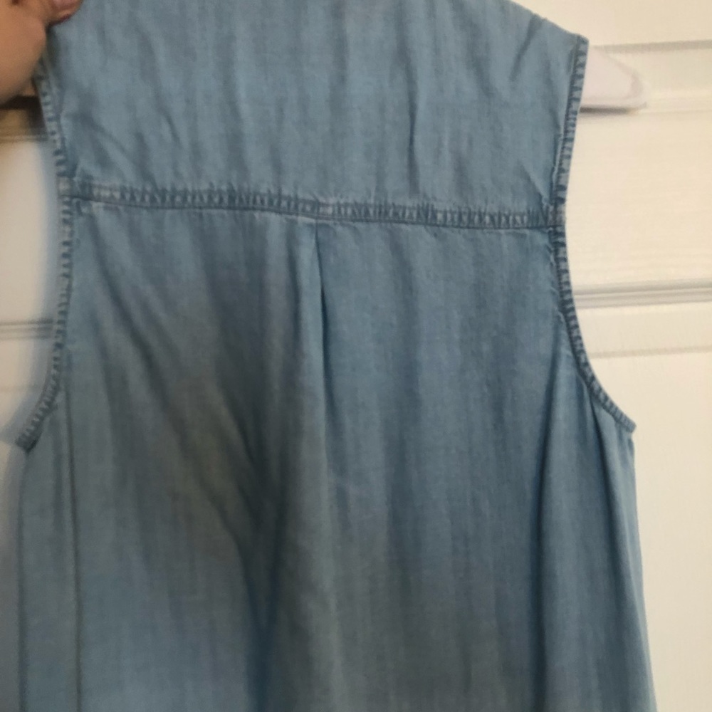 Denim sleeveless tie dyed sundress